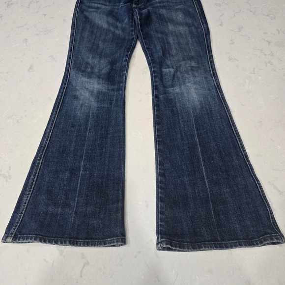Vintage 7 For All Mankind "A Pocket" Flare Jeans Size 27 – Classic Wash USA Made - Picture 7 of 10